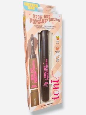 Dark Brown Eyebrow Brush + Pomade Duo